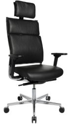 Siège de bureau TOPSTAR New Aluart Classic en cuir Noir
