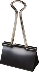 Pinces double clip 50mm Noir 12 unités