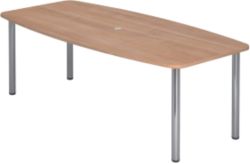 Table de conférence Hammerbacher KT22C Noyer 2&nbsp;200 x 1&nbsp;050 x 740 mm