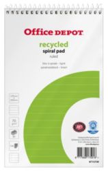 Blocs notes Office Depot Recycled Assortiment Ligné microperforé 125 x 200 mm 70 g