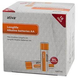 Piles Ativa Longlife AA 16 Unités