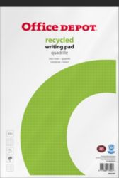 Bloc notes Office Depot Recycled Blanc Quadrillé micro perforé A4+ 70 g