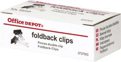 Pinces double clip Office Depot 15 mm Noir 12 Unités
