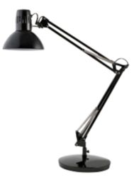 Lampe de bureau Alba Architect Noir 60 W Fluorescent, À économie d'énergie 260 x 260 x 890 mm