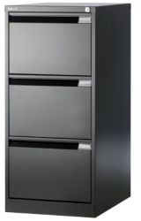 Caisson à tiroirs pour dossiers suspendus Bisley Noir 470 x 622 x 1&nbsp;016 mm