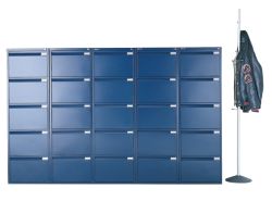 Caisson à tiroirs pour dossiers suspendus Bisley Bleu 470 x 622 x 1&nbsp;511 mm