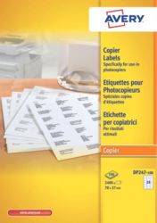 Étiquettes pour photocopieur Avery DP247 Blanc 70 x 37 mm 100 Feuilles