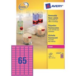 Mini étiquettes  Avery Rose fluo 38,1 x 21,2 mm 100 Feuilles