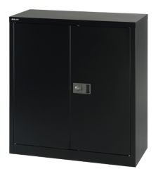 Armoire basse à portes coulissantes Bisley Universal Noir 914 x 400 x 1&nbsp;000 mm