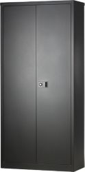 Armoire haute à portes battantes Bisley Noir 914 x 400 x 1&nbsp;950 mm