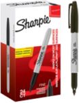 Thumbnail - Sharpie Fine Permanentmarker Fein Rundspitze - Schwarz Wasserbeständig 24 Stück