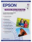Epson Inkjet Premium Photo Paper Glossy A3 255 Gsm White 20 Sheets