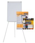 Bi-Office Flipchart-Präsentations-Set Freistehend Kunststoff 70 (B) x 100 (H) cm Weiß
