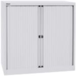 Bisley Rollladenschrank Eurotambour 2 Fachböden Lichtgrau 1.000 x 430 x 1.030 mm