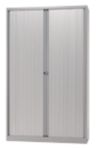 Bisley Rollladenschrank Eurotambour 4 Fachböden Silber 1.200 x 430 x 1.980 mm