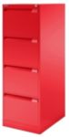 Bisley Hängeregistraturschrank F Serie 4 Schubladen Kardinalrot 413 x 622 x 1.321 mm