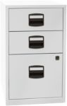 Bisley Hängeregistraturschrank 3 Schubladen Lichtgrau 413 x 400 x 672 mm