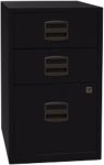 Bisley Hängeregistraturschrank PFA3-AV1 3 Schubladen Schwarz 413 x 400 x 672 mm