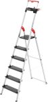 Hailo Stufenleiter L100 Topline Silber 6 Stufen 50 x 116 x 209 cm 1012070