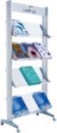 Paperflow DIN A4 Prospektständer Silber 12A4TT.35 720 (B) x 385 (T) x 1.678 (H) mm