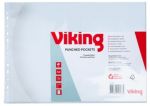 Viking Premium Prospekthüllen DIN A3 Glasklar Transparent 110 Mikron PP (Polypropylen) Oben 11 Löcher 10 Stück