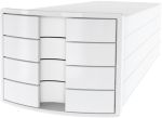 HAN Impuls Schubladen-Set PS (Polystyrol) Weiß 4 Schübe 28 x 36,7 x 23,5 cm DIN A4