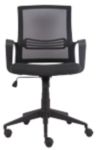 Realspace Espoo Bürostuhl Wippmechanik Netzstoff Stoff Feste Armlehne Höhenverstellbarer Sitz Schwarz 110 kg