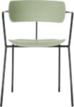 meet powered by PAPERFLOW Besucherstuhl Kunststoff Feste Armlehne Grün BISTRO 4 Stück