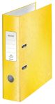 Leitz 180° Wow Wide Lever Arch File A4 80 Mm Yellow 2 Rings 1005 Laminated Cardboard Portrait