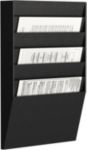 Paperflow DIN A4 Prospekthalter Wandmontiert Schwarz A4H1X6.01 1044153