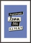 Paperflow Wandbild "Experiment learn fail repeat" 600 x 800 mm