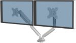 Fellowes Doppel Monitorarm 8056501 Höhenverstellbar Silber 2 USB-Anschlüsse