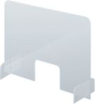 Franken Mobile Schutzscheibe für Tisch und Theke Plexiglas Transparent 50 x 85 cm