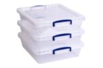 Really Useful Box Aufbewahrungsbox 10,5 l Transparent Kunststoff 38,3 x 46 x 11,3 cm 3 Stück