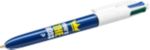 BIC 4 Colours Who is the boss? Kugelschreiber Blau, Grün, Rot, Schwarz Mittel 0.4 mm Nachfüllbar