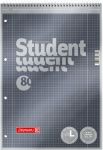 BRUNNEN Student Premium Collegeblock DIN A4 Kariert Spiralbindung Pappkarton Anthrazit Metallic Perforiert 160 Seiten 80...