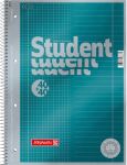 Thumbnail - BRUNNEN Student Premium Collegeblock DIN A4 Liniert Spiralbindung Pappkarton Türkis Perforiert 160 Seiten 80 Blatt
