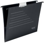 Leitz ALPHA Recycle Hängetaschen 1922 DIN A4 V-Base 15 mm 250 g/m² Schwarz 100% Recycelter Karton 10 Stück