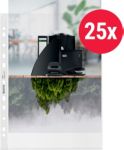 Leitz Punched Pockets 90% Recycled A4 Embossed Transparent 100 Microns Pp (Polypropylene) Top Opening 11 Holes Pack Of 25