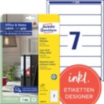 Avery Zweckform Rückenetiketten L4760-10 Weiss 192 x 38 mm 10 Blatt à 7 Etiketten