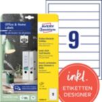 Avery Ablagebeilagen C32266-10 Weiss 190 x 30 mm 10 Blatt à 9 Etiketten