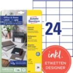 Avery Zweckform Etiketten 6122 70 x 36 mm Weiss 10 Blatt à 24 Etiketten