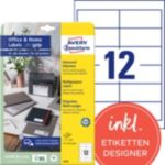 Avery Zweckform Etiketten 6123 97 x 42,3 mm Weiss 10 Blatt à 12 Etiketten