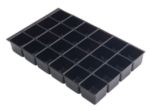 Thumbnail - Bisley Multidrawer Schubladeneinsatz 24 Fächer Schwarz 51 mm Pack 5 Stück