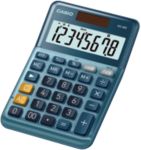 Casio Ms-80E Desktop Calculator 8 Digit Lcd Display Blue