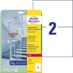 Thumbnail - Avery Zweckform Antimikrobiell Laser Etiketten L8012-10 Selbsthaftend DIN A4 Transparent 210 x 148 mm 10 Blatt à 2 Etike...