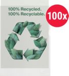 Esselte Prospekthülle 100% Recycelt DIN A4 Genarbt Transparent 100 Mikron PP (Polypropylen) Öffnung oben und recnts 6274...