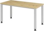 Thumbnail - Hammerbacher Express Q VQS Höhenverstellbar Schreibtisch Rechteckig Eiche 4 Metallfüße 1.400 (B) x 672 (T) x 810 (H) mm ...