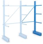 MANORGA Cantilever Anbauregal 3 Fachböden 1.000 x 500 x 2.000 mm Grau