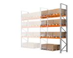 MANORGA Epsirack XL Anbauregal 3 Fachböden 2.700 x 1.100 x 6.000 mm Gelb, Silber